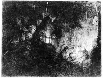 Die Anbetung der Hirten, c.1652 von Rembrandt van Rijn